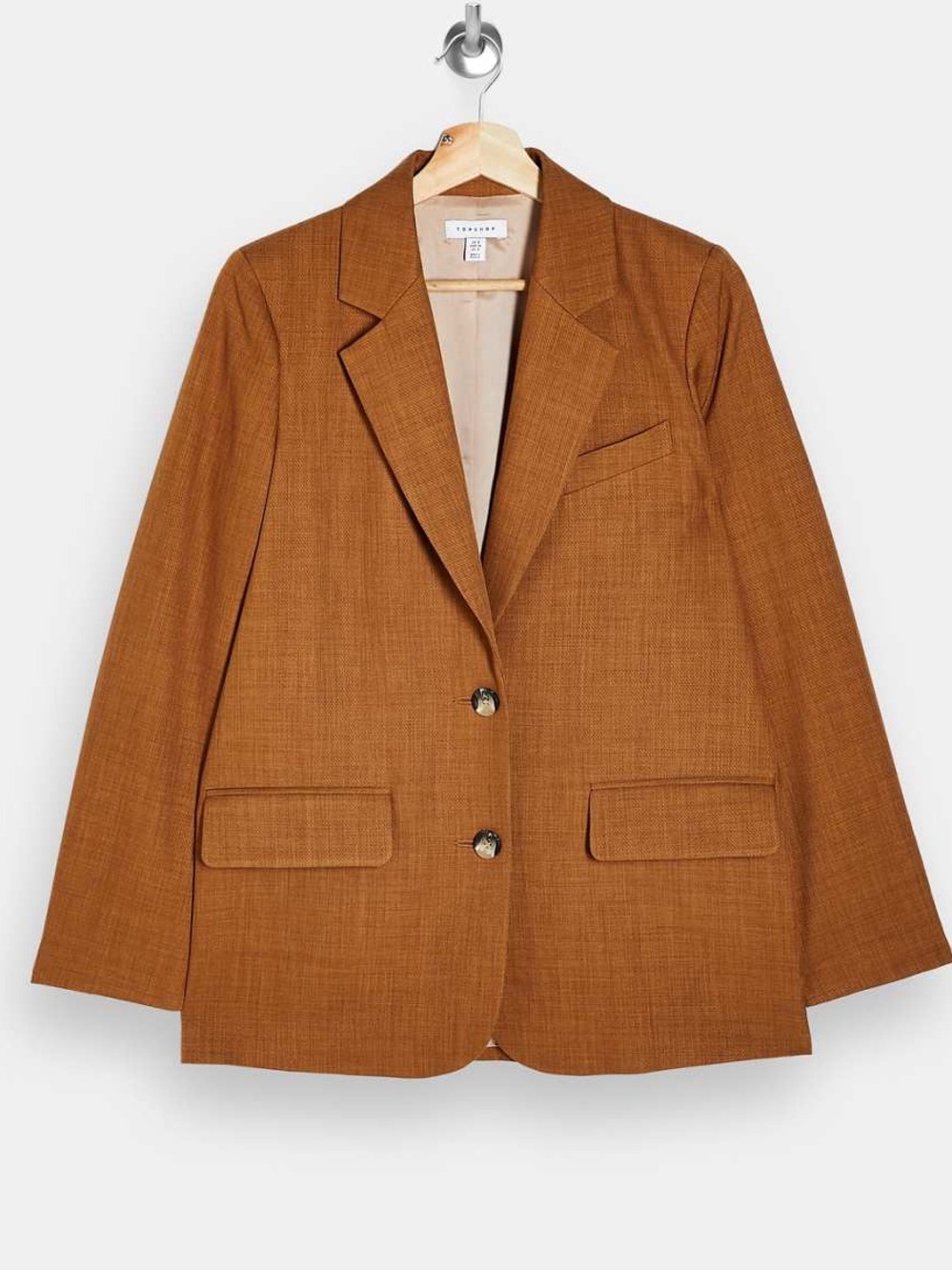 Topshop Tailored Single Breasted Rust Blazer Women Size 10 New